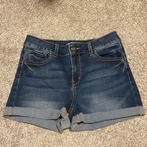 BUTT I love you wax jean shorts